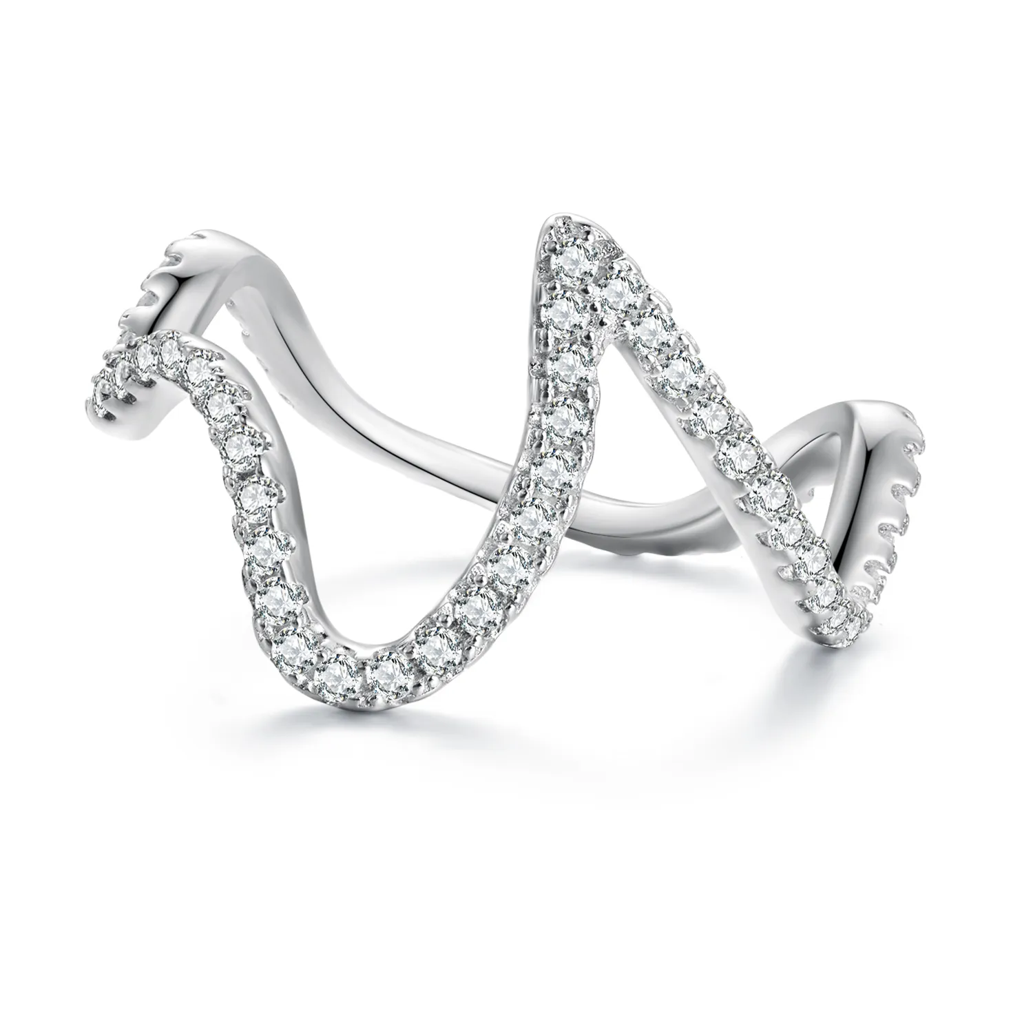inel în stil pandora cu model zig zag bsr314