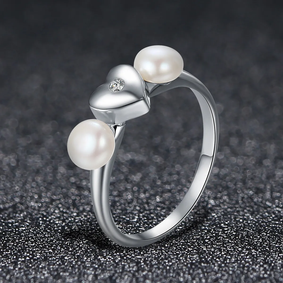 Inelul în stil Pandora cu inimă parfumată de argint - SCR156