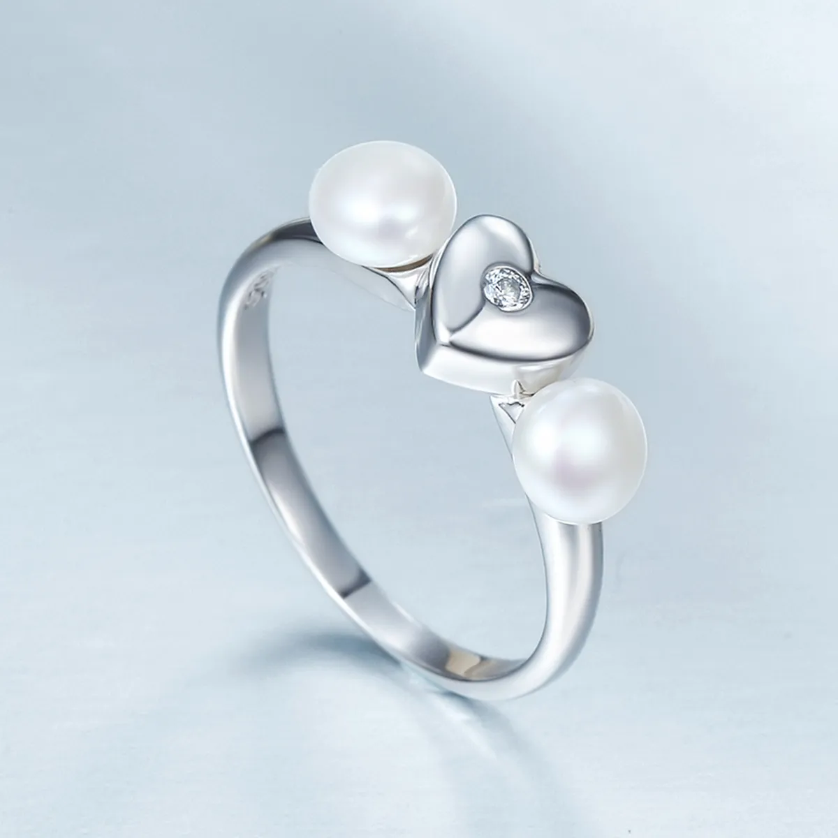Inelul în stil Pandora cu inimă parfumată de argint - SCR156