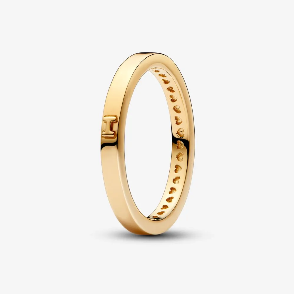 inel pandora cu mesaj de dragoste placat cu aur de 14k 162613c00