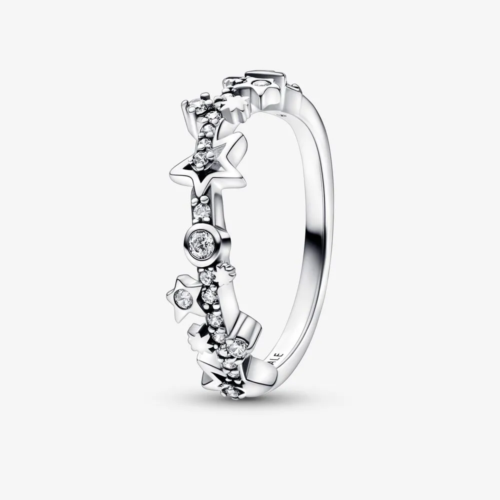 inel pandora milky way din argint sterling cu zirconiu cubic clar 192586c01
