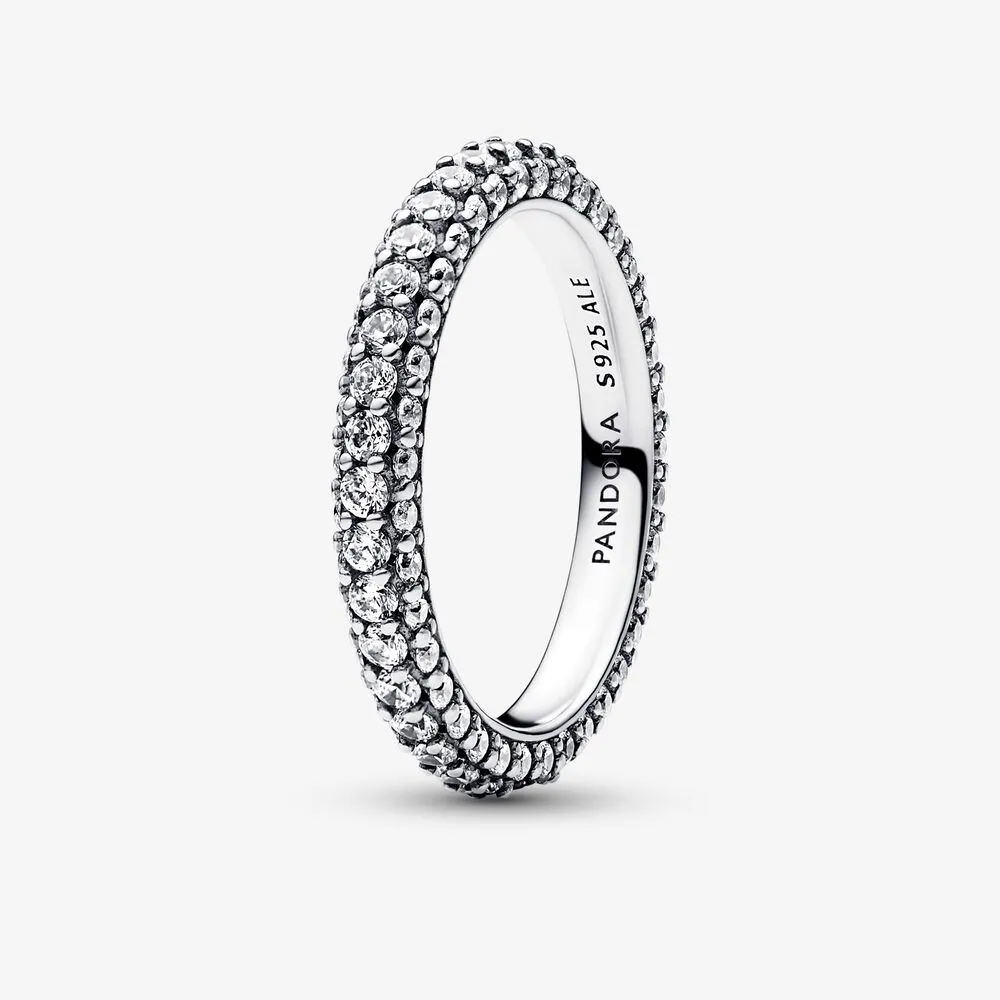 inel pandora timeless pavé cu un singur rând 192627c01