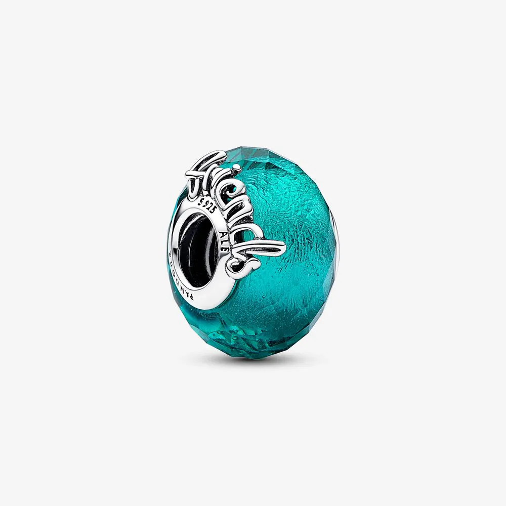 pandora breloc prietenie cu charm din sticlă murano cu fațete 792762c01
