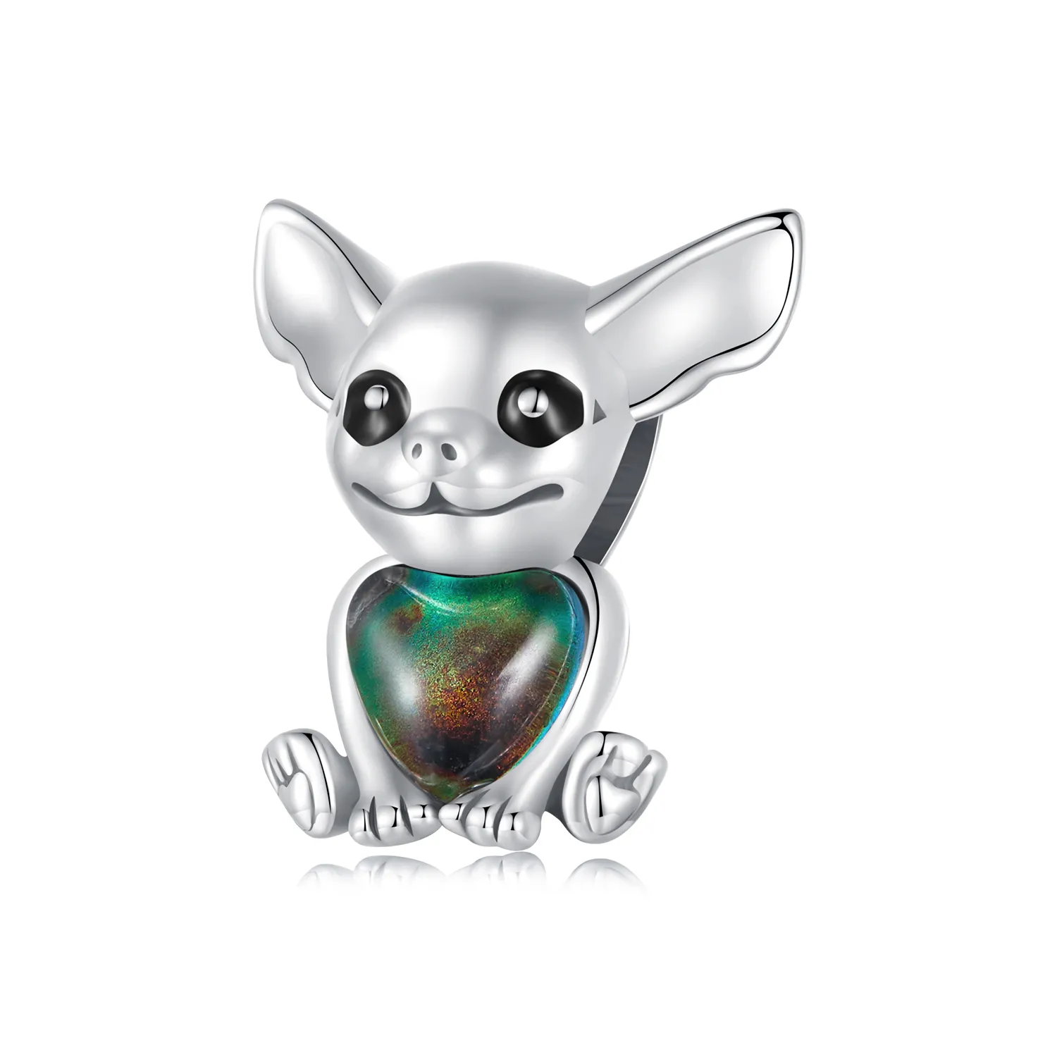 amuleta în stil pandora cu un chihuahua scc2601