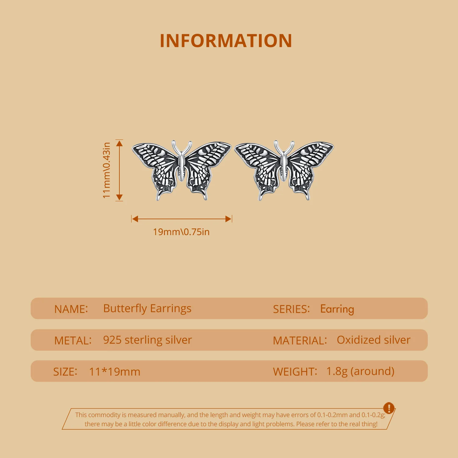 Bijuterii Pandora stil cercei fluturi - SCE1637