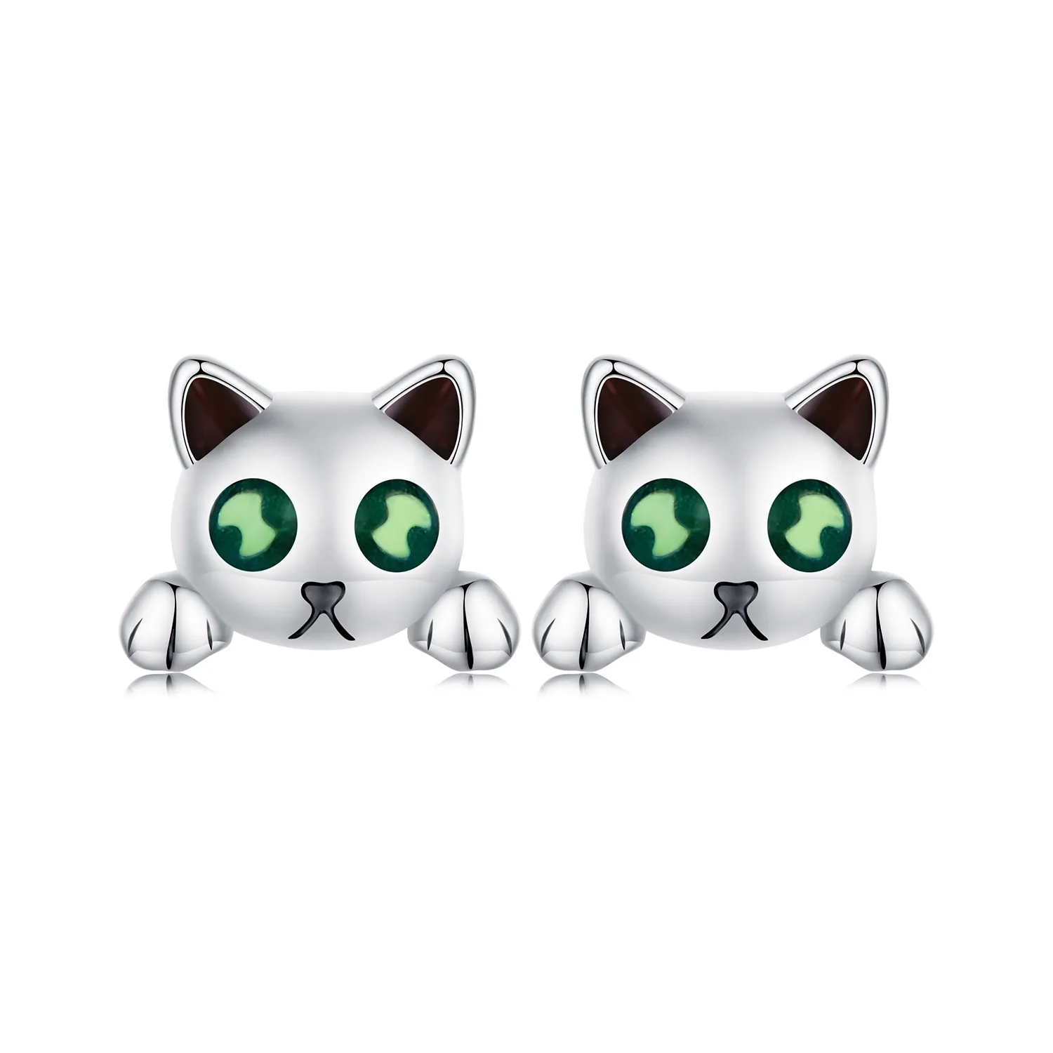 Bijuterii Pandora în stil pisică, cercei cu glow-in-the-dark - SCE1643