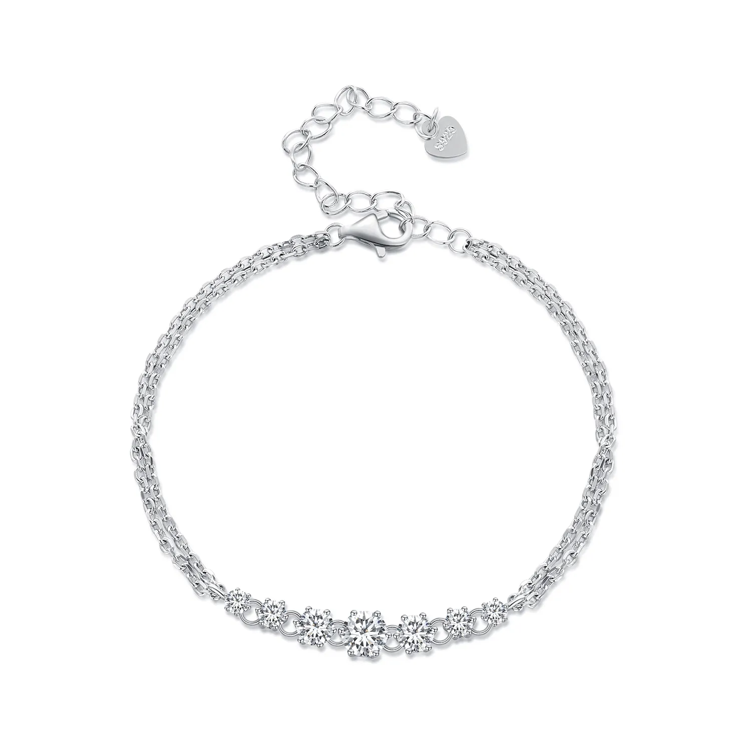 brățară cu stil pandora cu piatră moissanite un certificat msb008