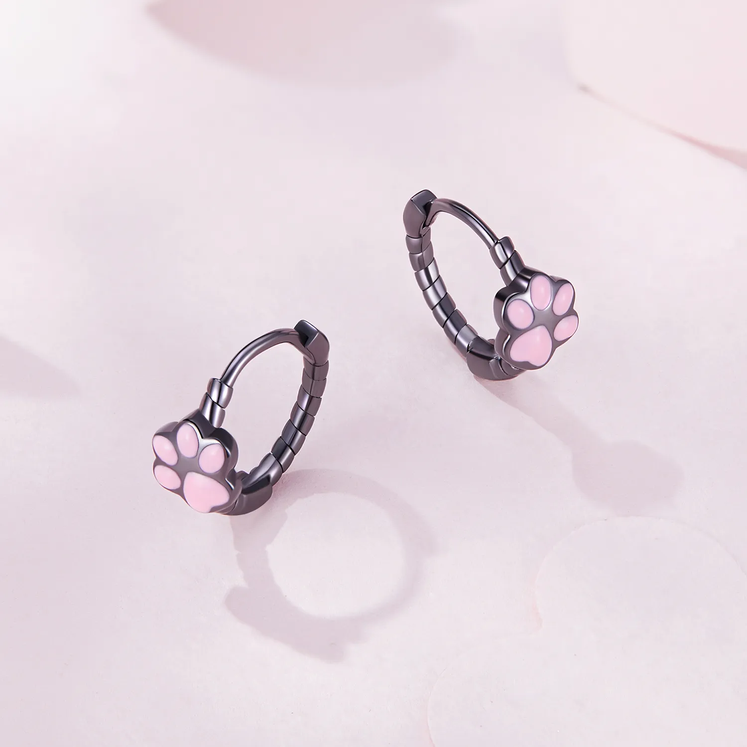Cercei cu gheare de pisică neagră în stil Pandora - SCE1576