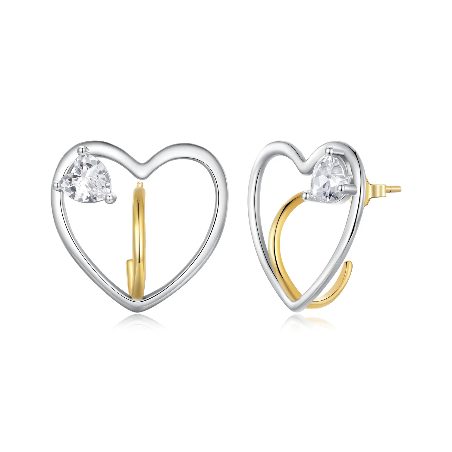 cercei tip pandora style love studs bse888