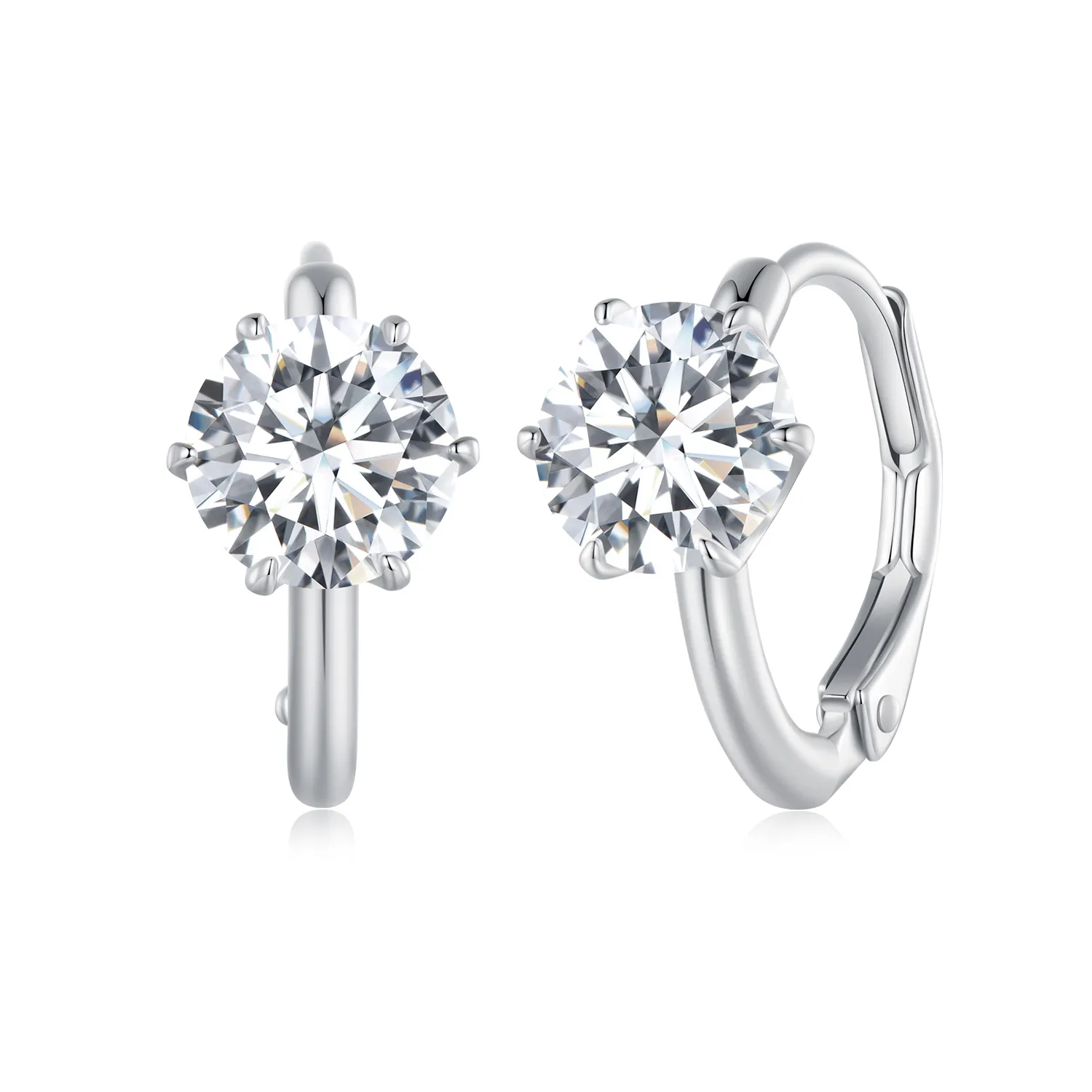 cercei în stil pandora cu moissanite de 1 ct un certificat mse037