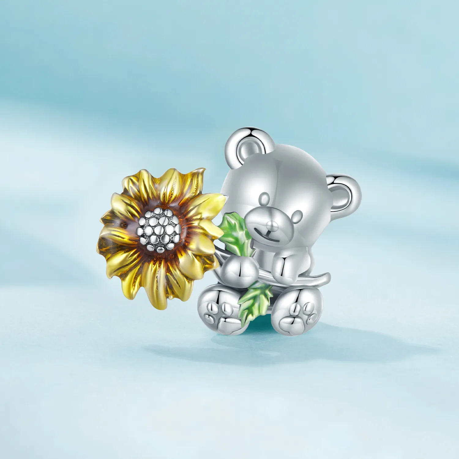 Charm Pandora în stilul floarea-soarelui și urs - SCC2560