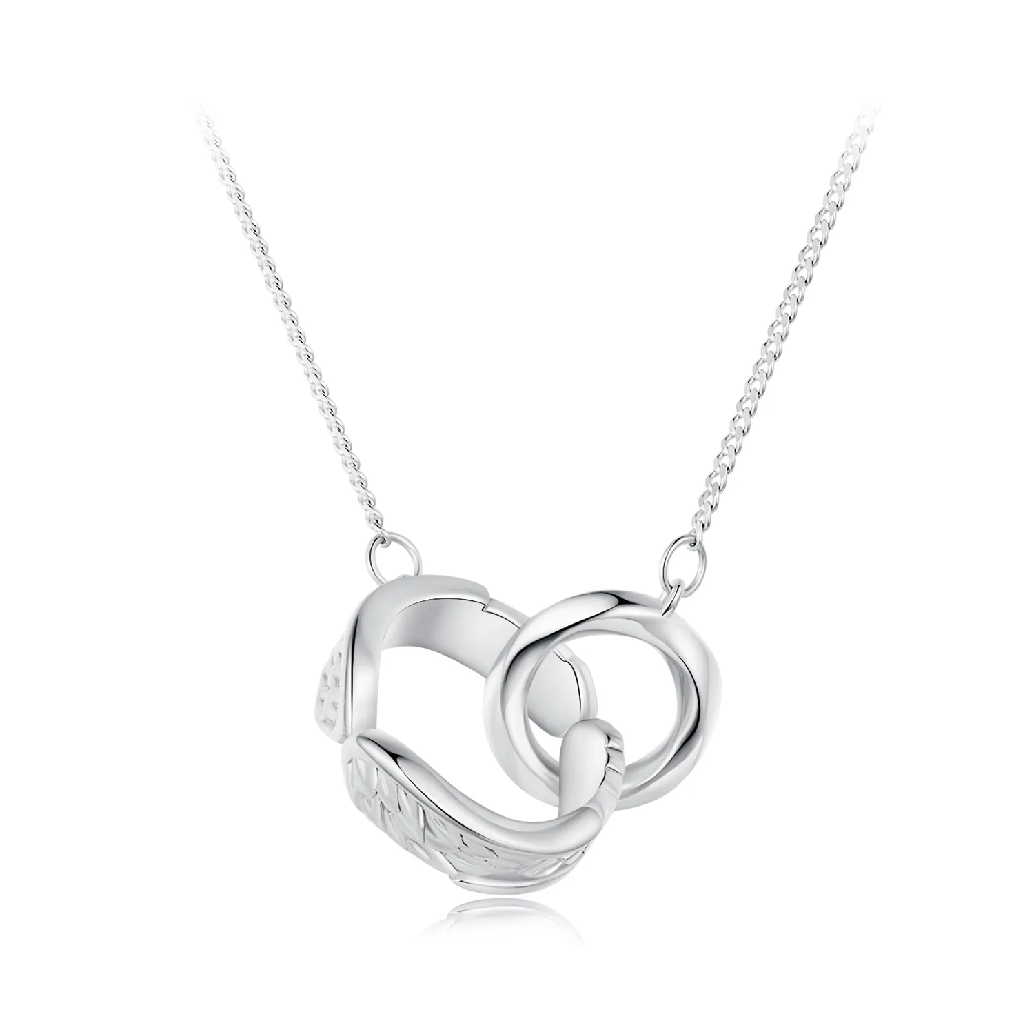 colier cu două inele mobius de stil pandora bsn362