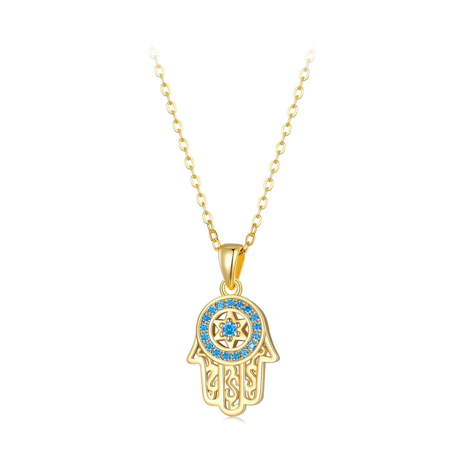 Colier Pandora Style cu talismanul Fatimei de aur - SCN264-B