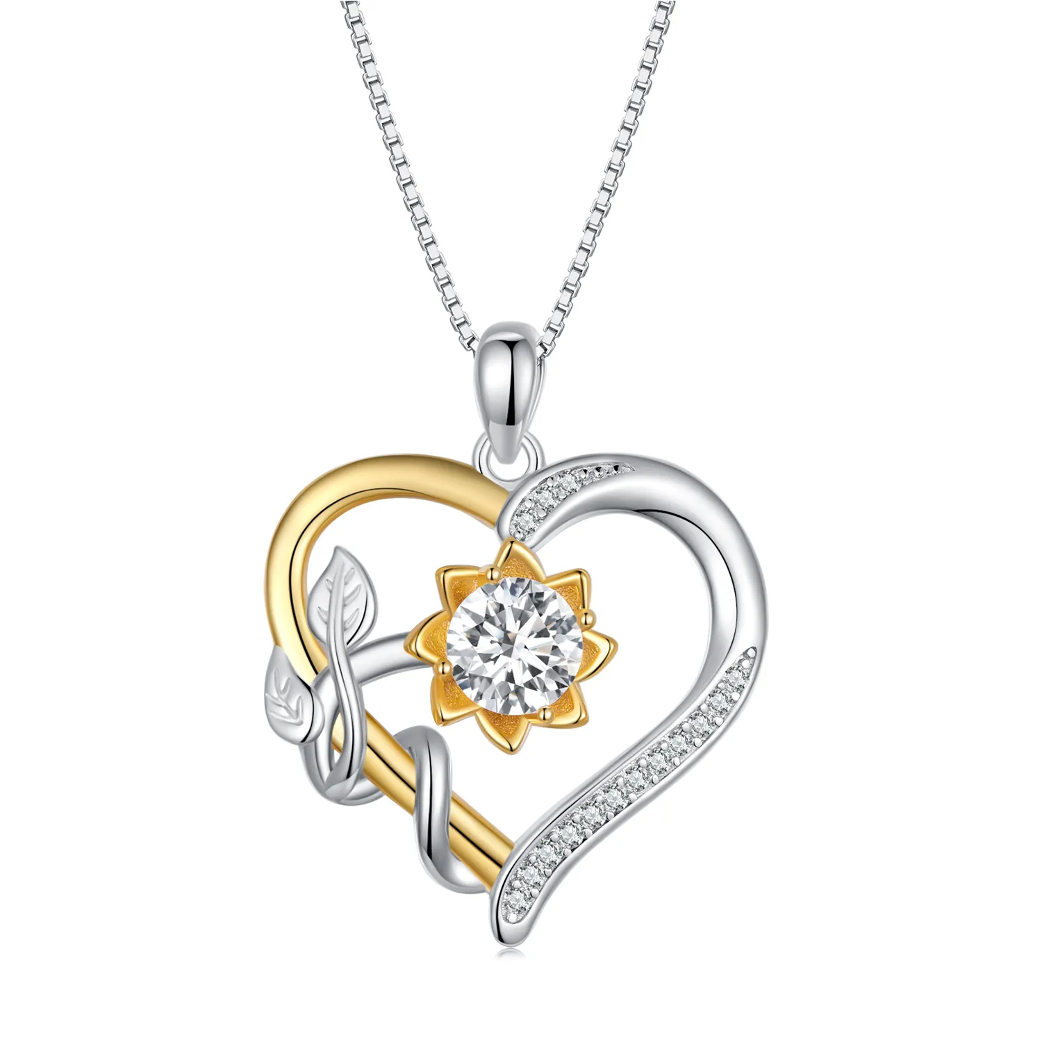colier pandora style love cu moissanite un certificat msn012