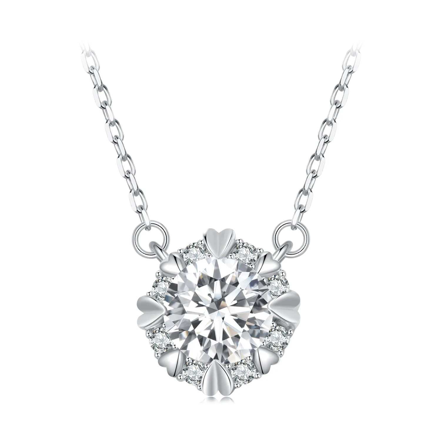 colier pandora style moissanite exquisite un certificat msn011