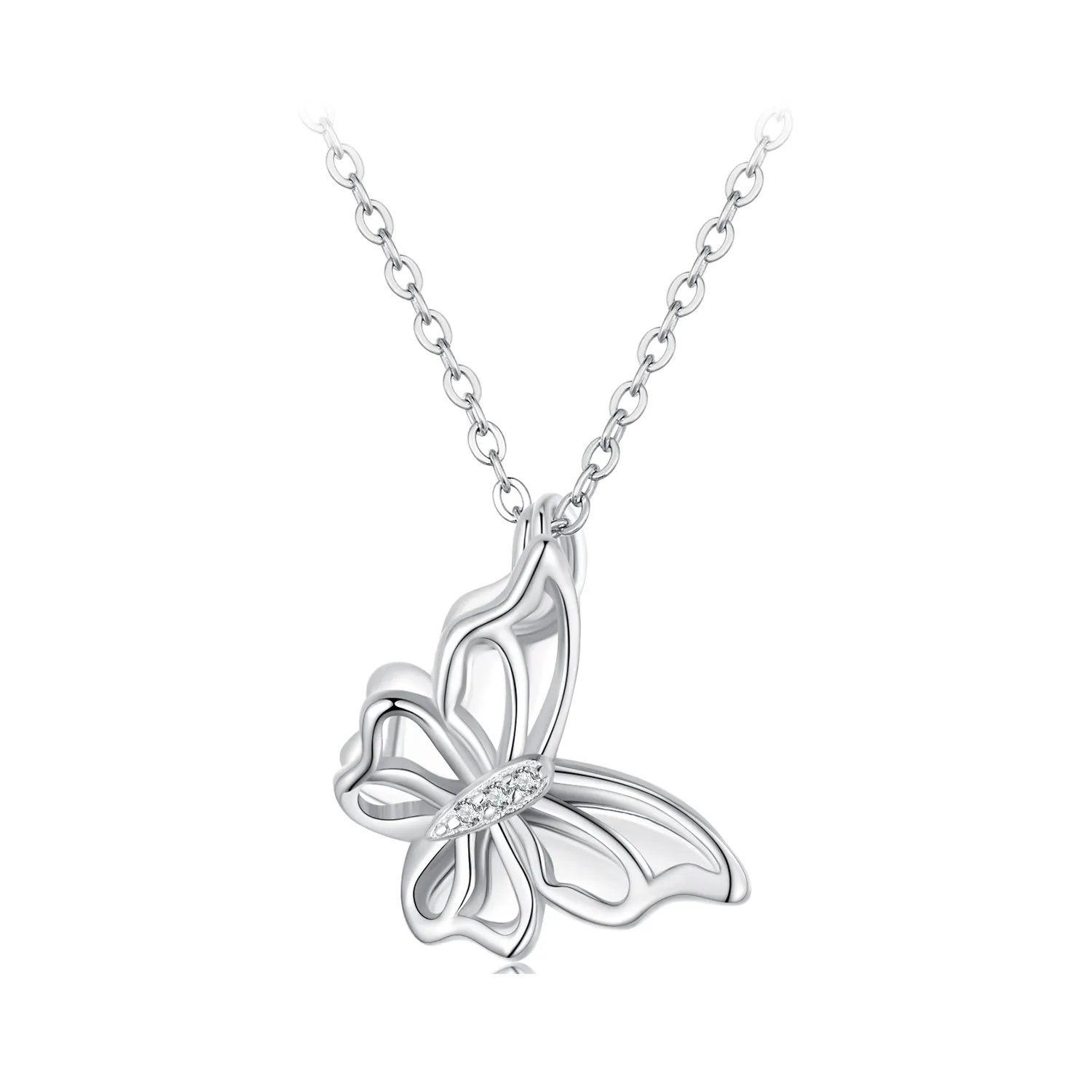 colier stil pandora cu fluture bsn321