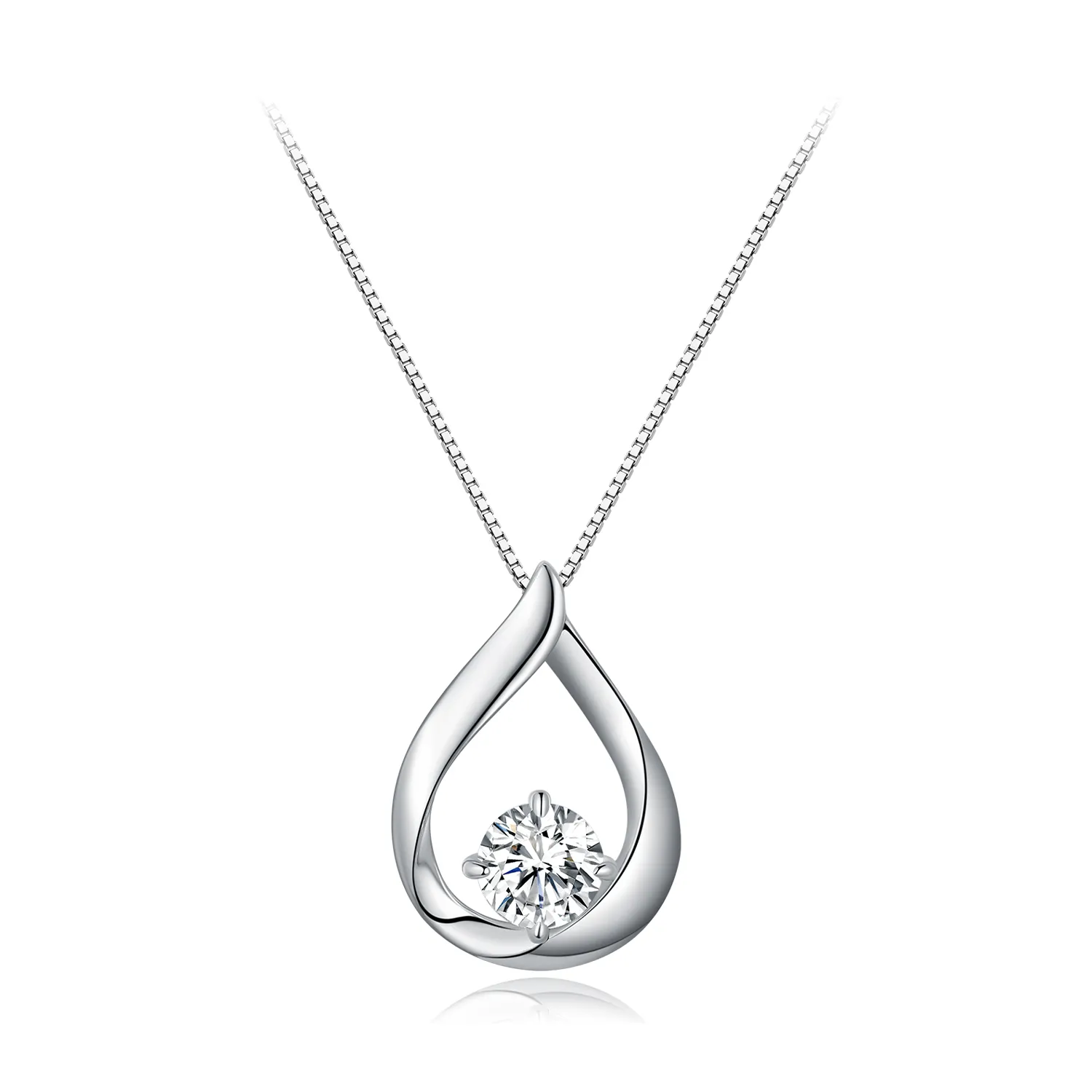 colier în stil pandora water drop moissanite un certificat msn015