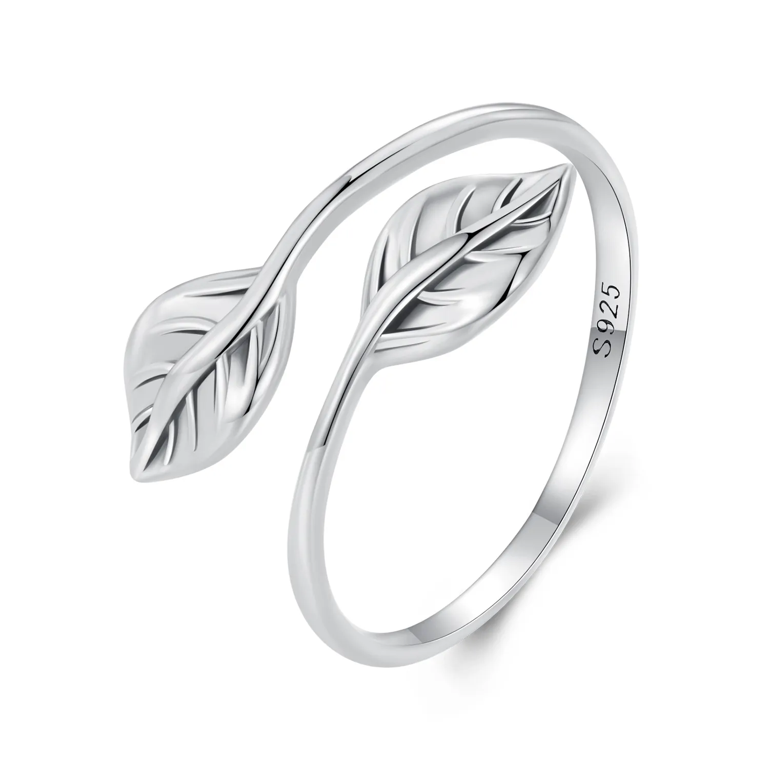 inel cu deschidere în formă de frunză în stil pandora scr975 e