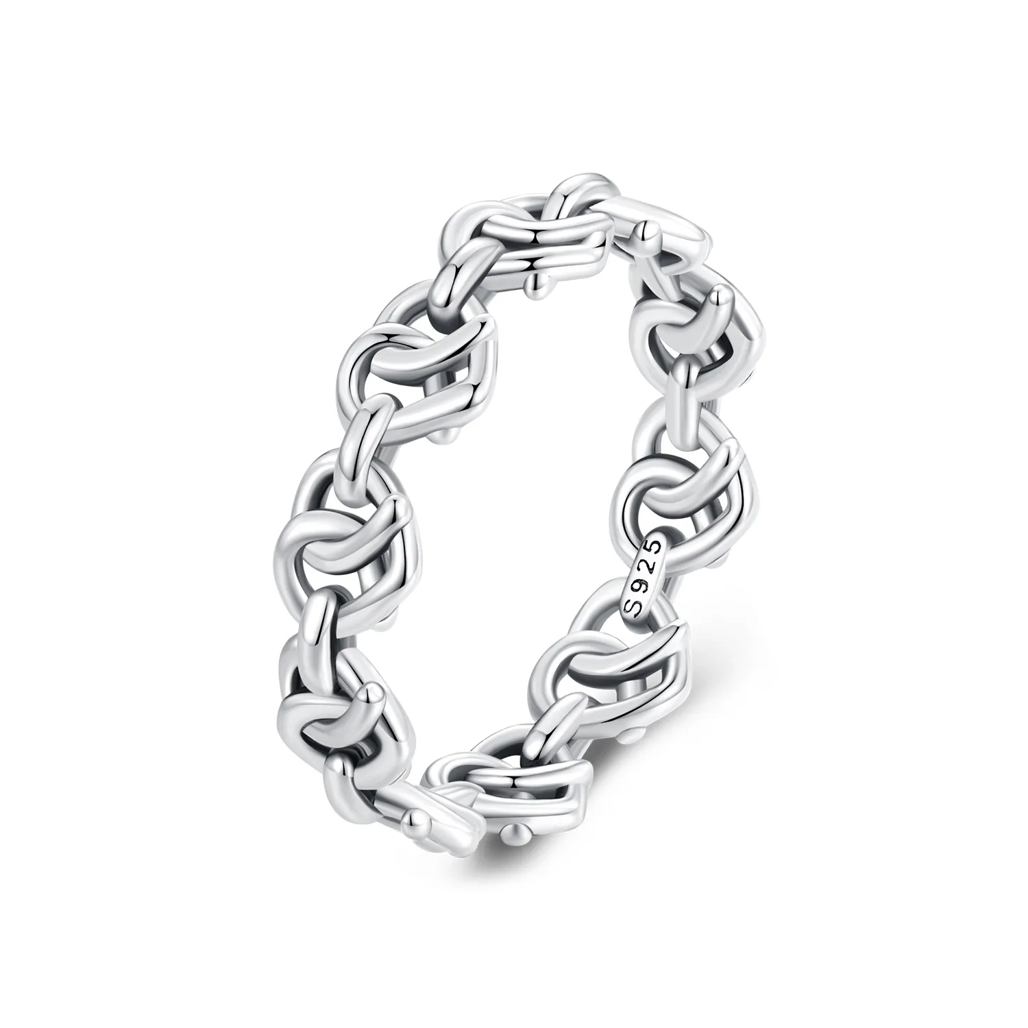 Inel cu lanț în formă de inimă de stil Pandora - SCR963