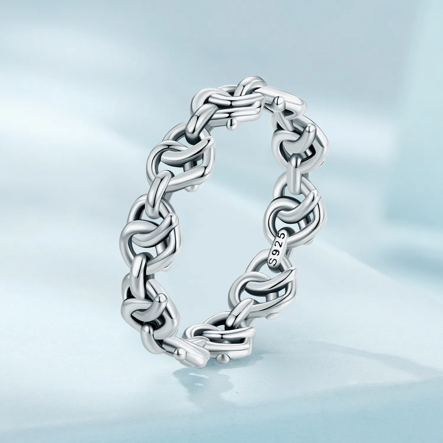 Inel cu lanț în formă de inimă de stil Pandora - SCR963