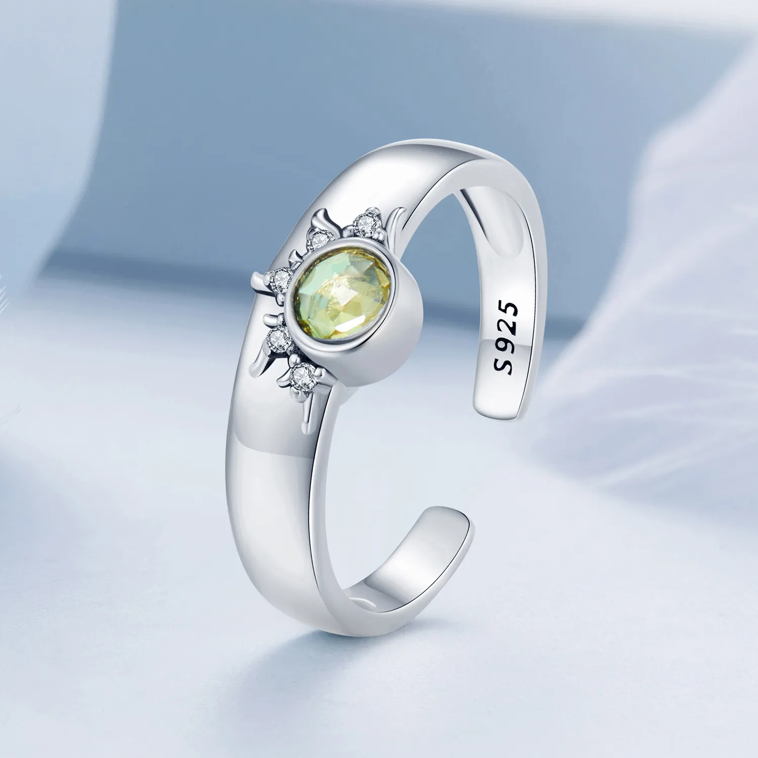 Inel cuplu în stil Pandora cu soare, lună și stele - BSR491-E