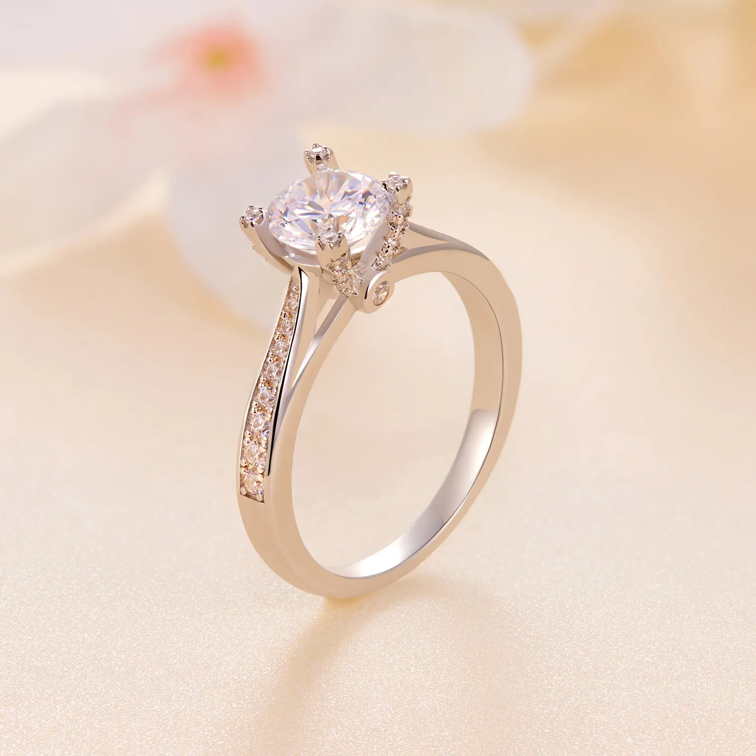 Inel de nuntă Moissanite Pandora Style Exquisite - MSR026