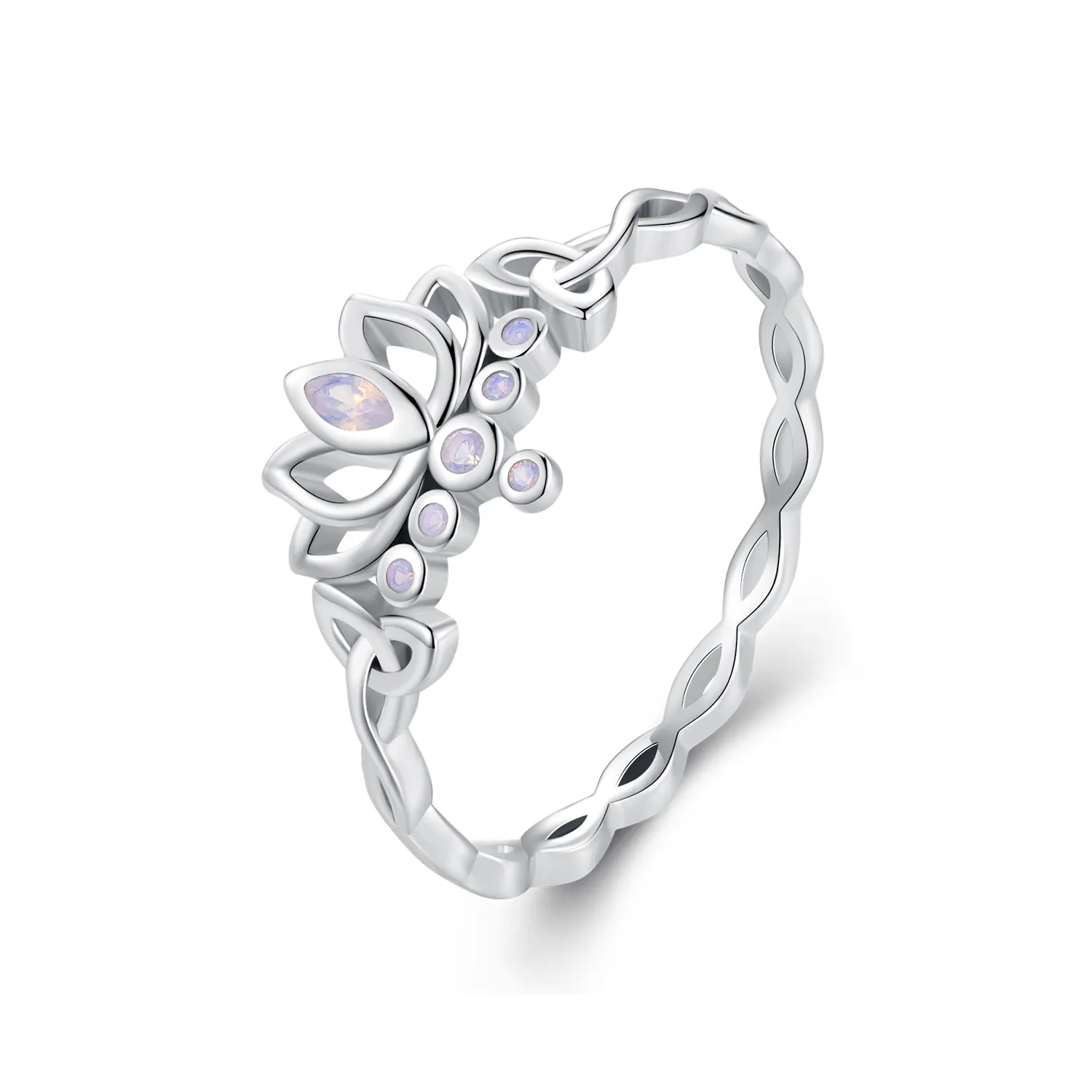 inel de stil pandora cu lotus bsr487