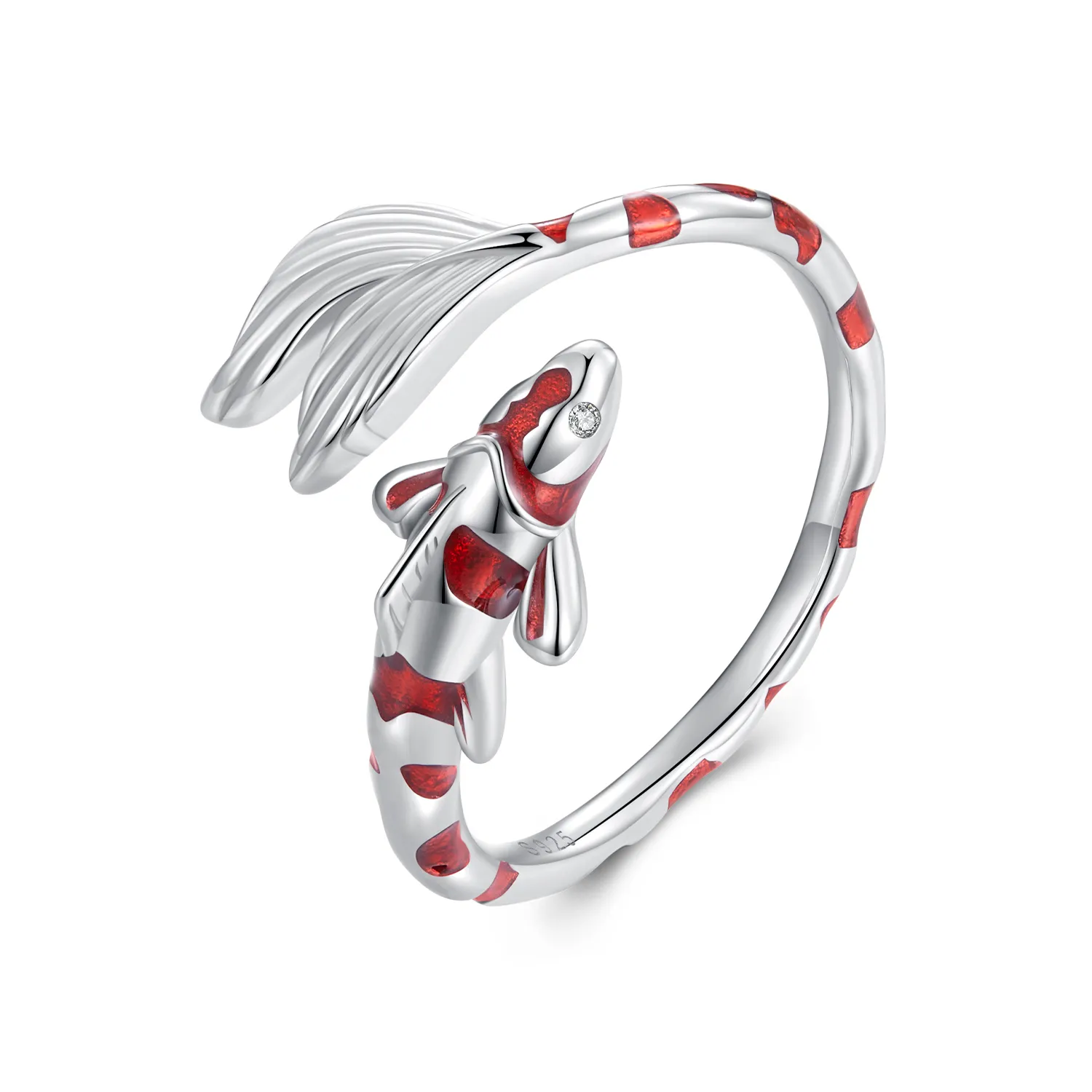 inel deschis de tip pandora cu model koi bsr474 e