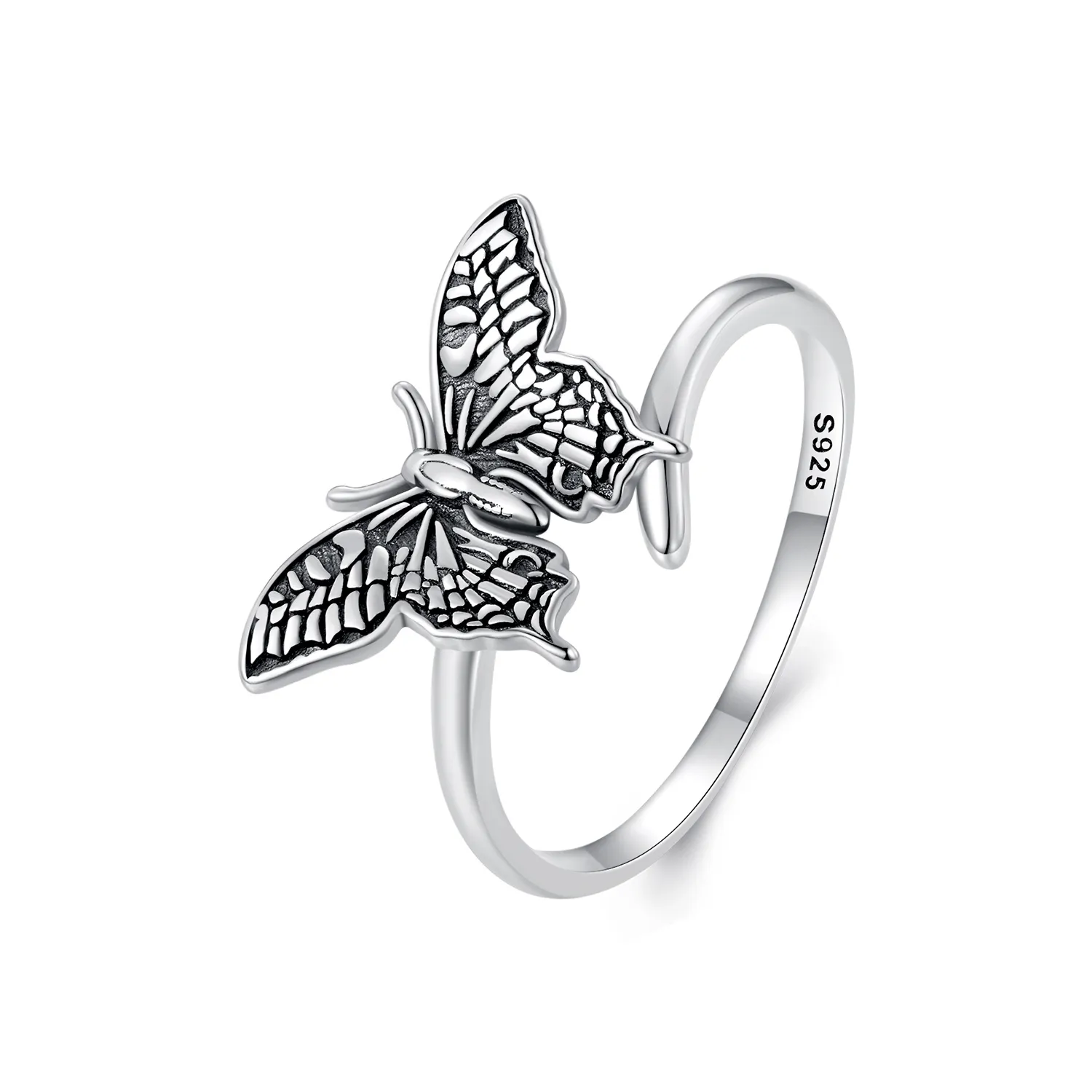 Inel deschis în stil Pandora cu fluture - SCR966-E