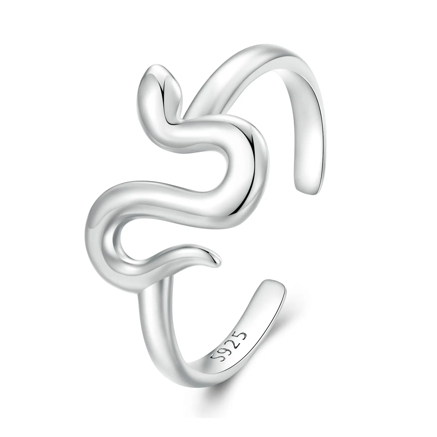 inel deschis în stilul pandora cu model de șarpe scr926