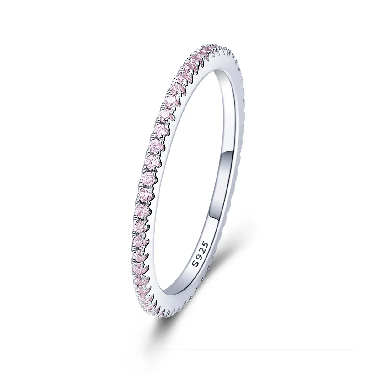 Inel Pandora cu diamant roz în stil - SCR066-J