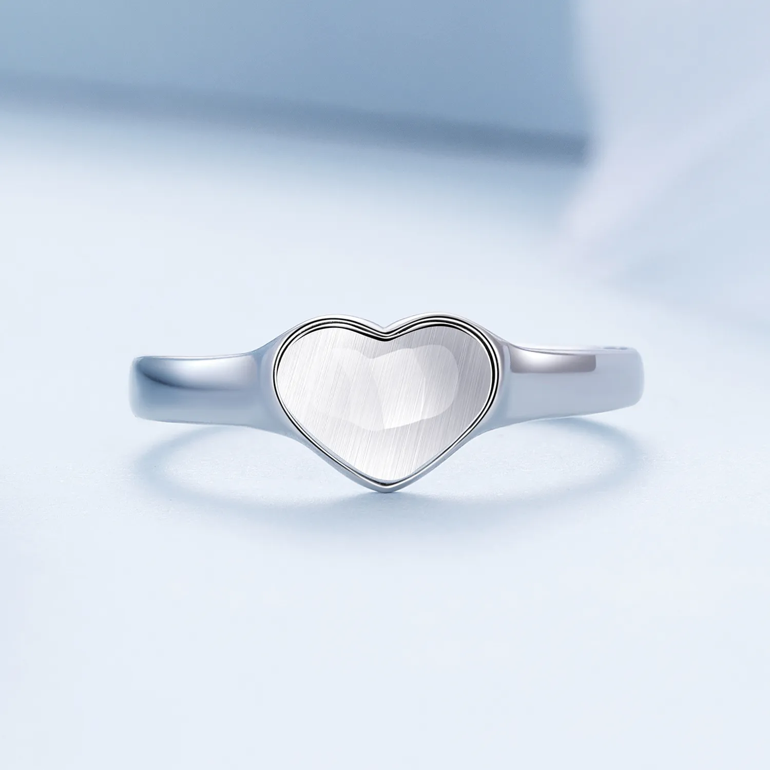 Inel reflectorizant în formă de inimă în stil Pandora - BSR434