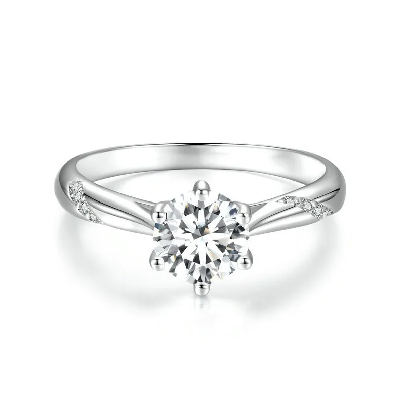 inel simplu cu piatră de moissanite în stil pandora un certificat msr003