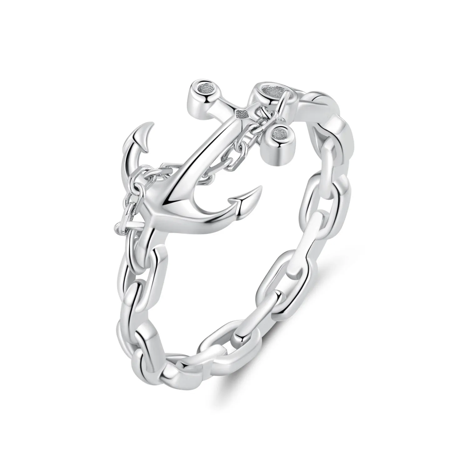 inel stil pandora cu ancora scr949