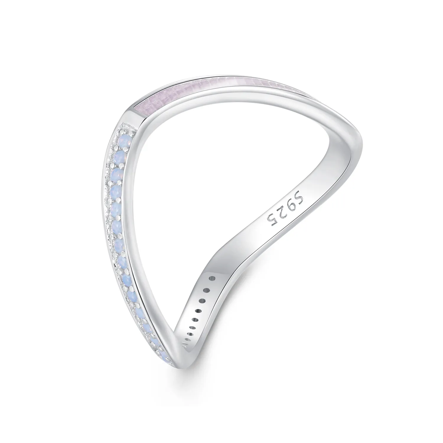 inel stil pandora cu forma de os dorință roz scr945 pk