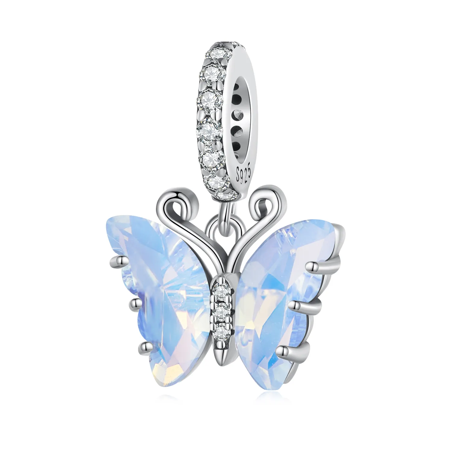 pandora stil albastru aurora fluture dangle scc2305