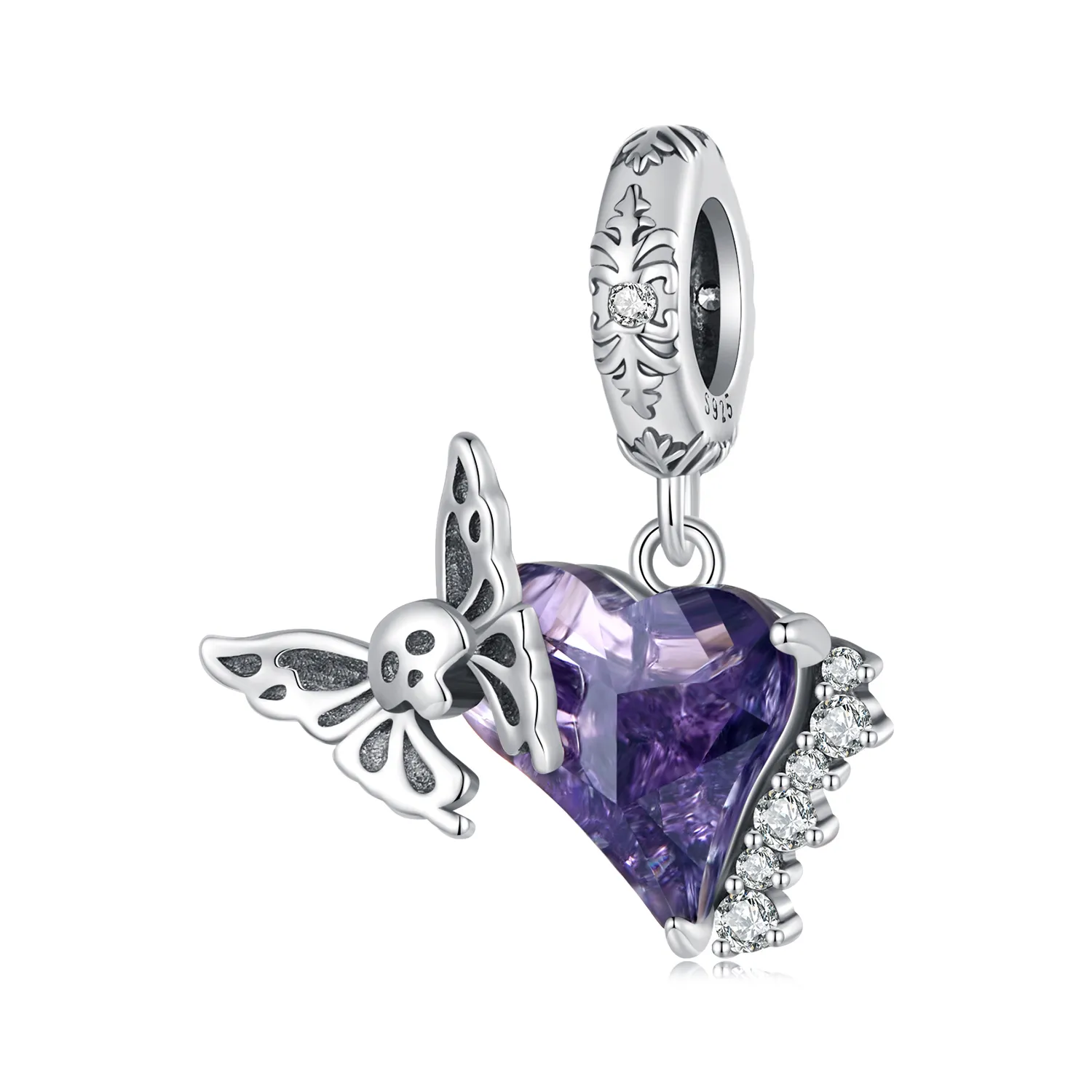 pandora stil craniu fluture silicon dangle bsc912
