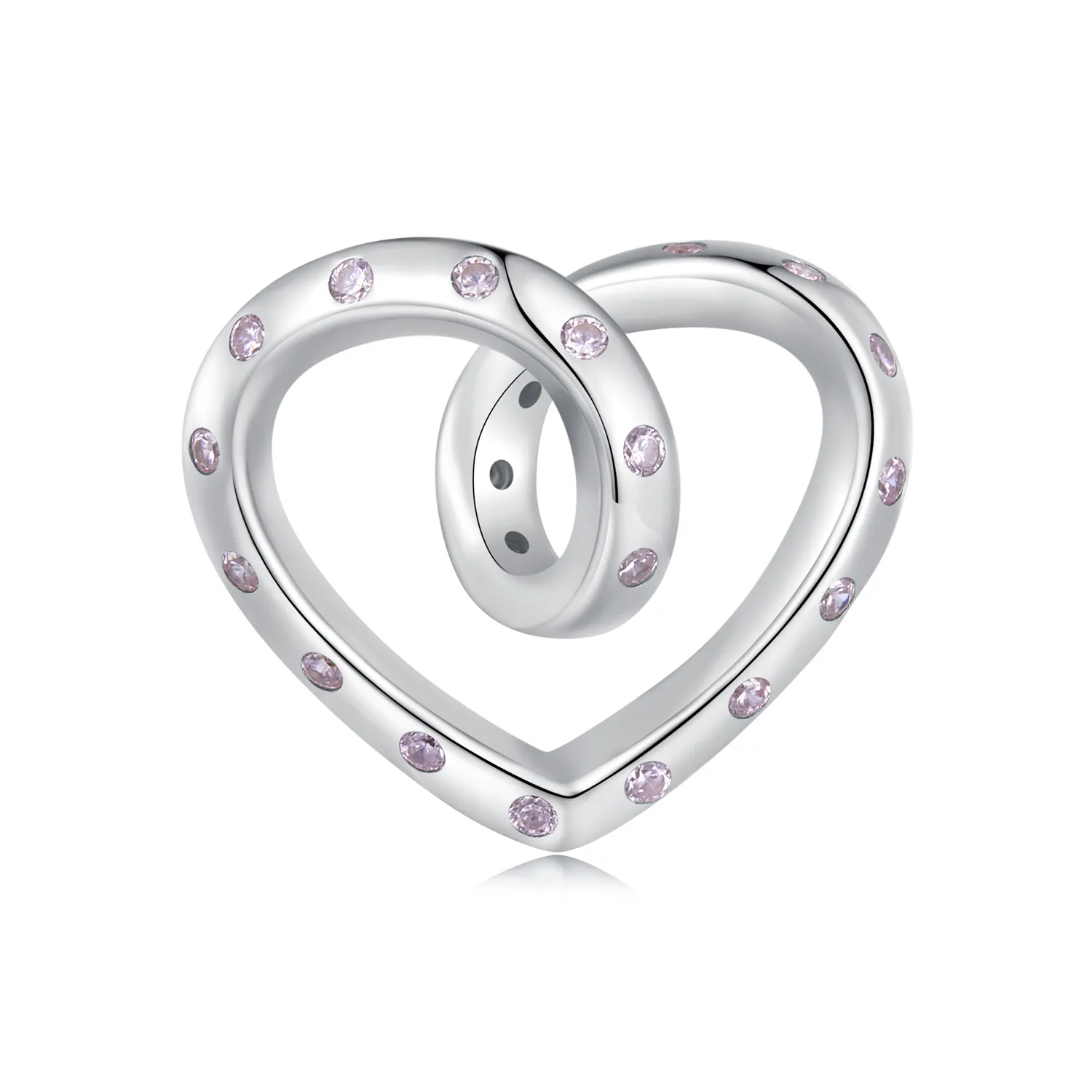 pandora style charm încâlcit în forma de inimă bsc928