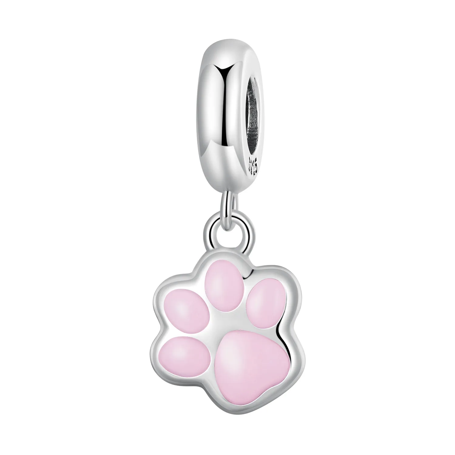 pandora style mini gheara de pisică albă pandantiv scc2476 a