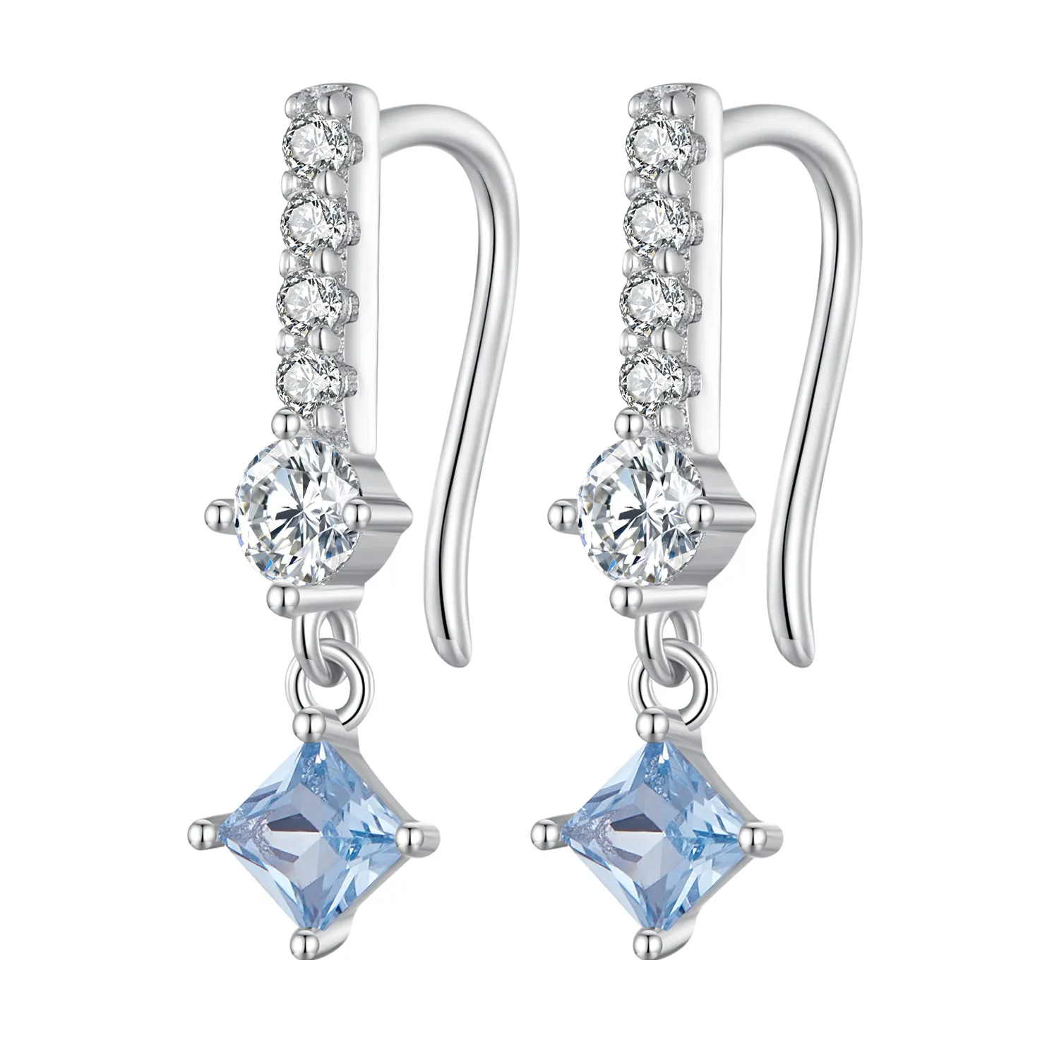 stil pandora cercei eleganți cu pandantive și pietre prețioase sce1586