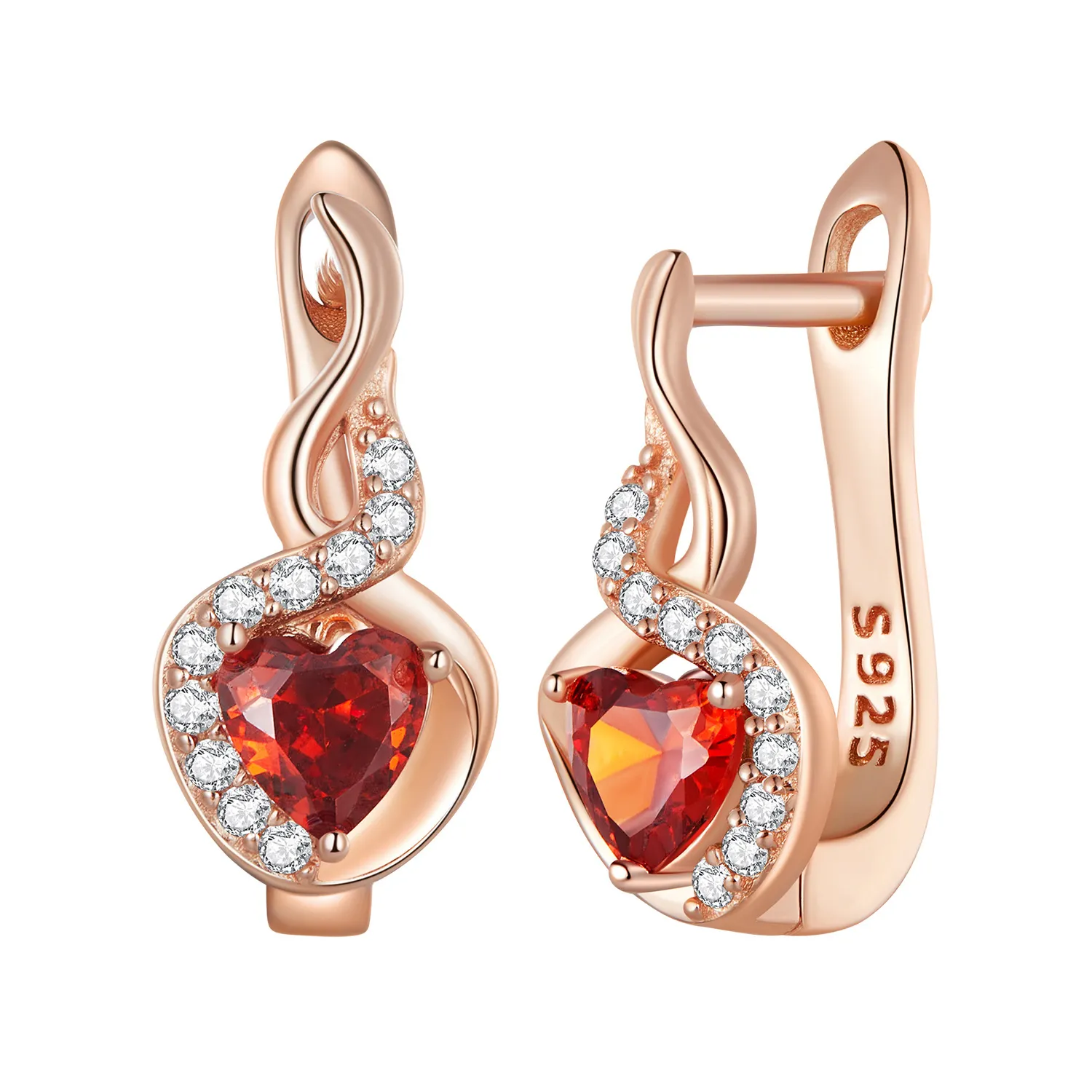stil pandora cercei hoop love bond aur roz bse815