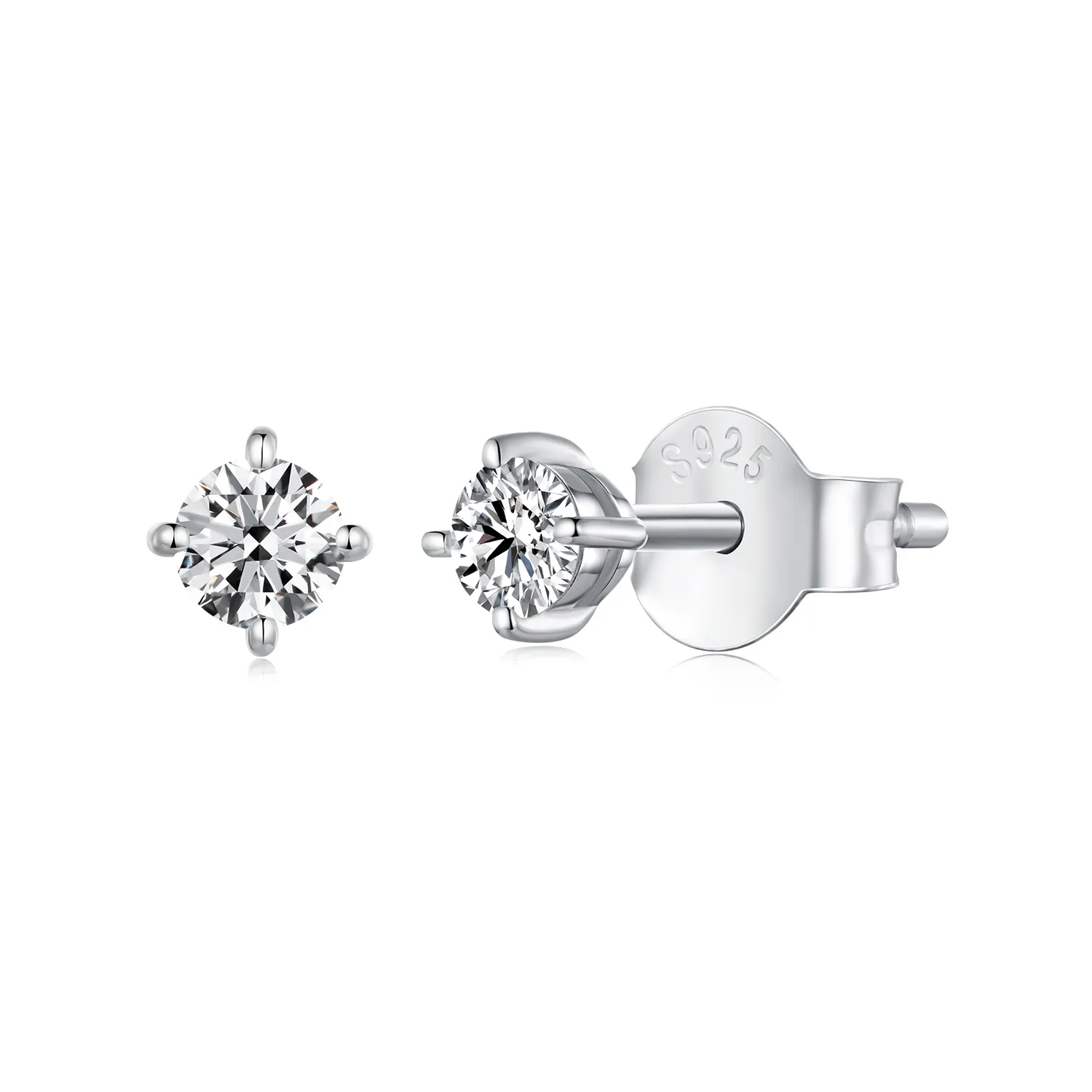 stilul pandora 01ct moissanite cercei cu tije două certificate mse038