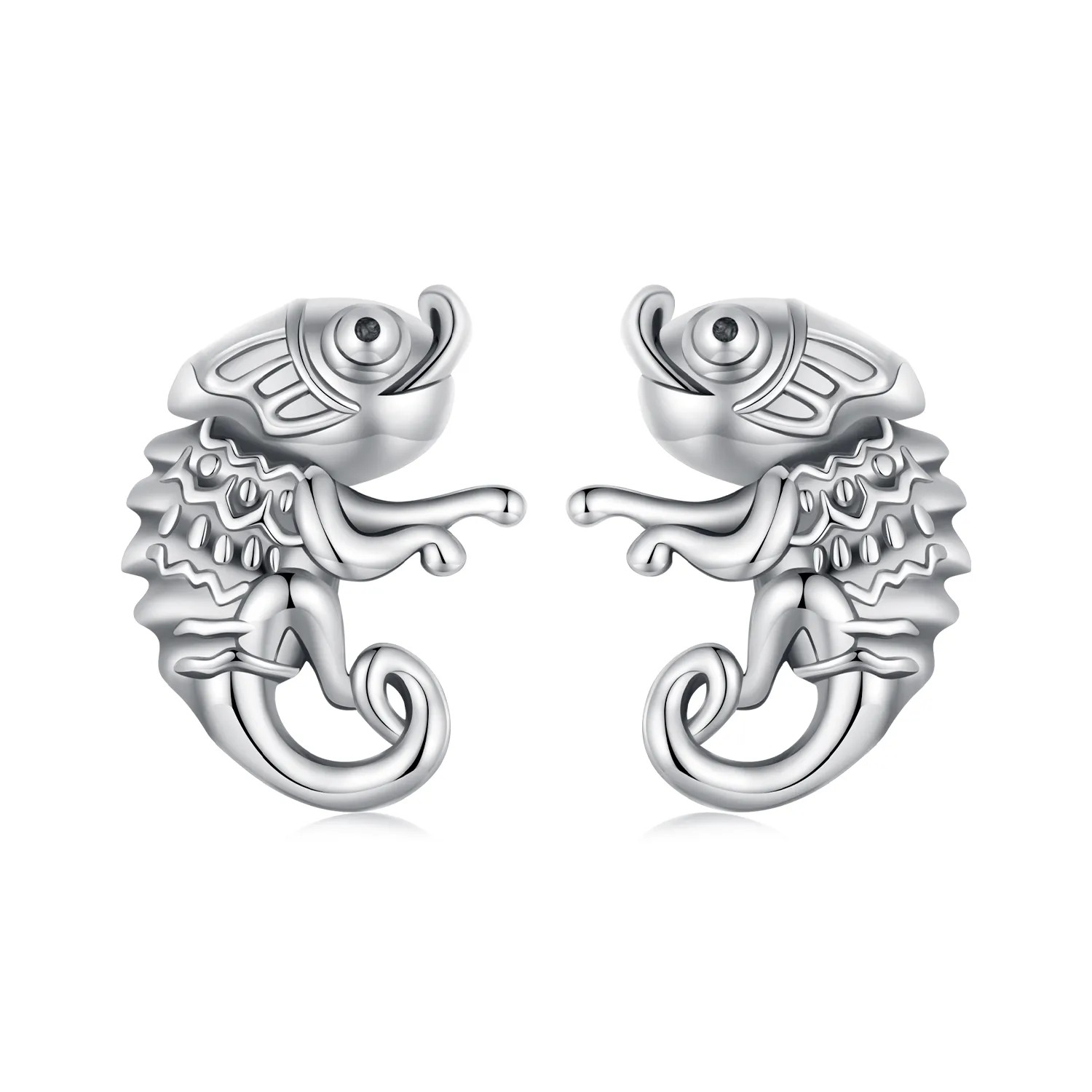 studs uri pentru urechi în stil pandora cu șopârlă cameleonică sce1661