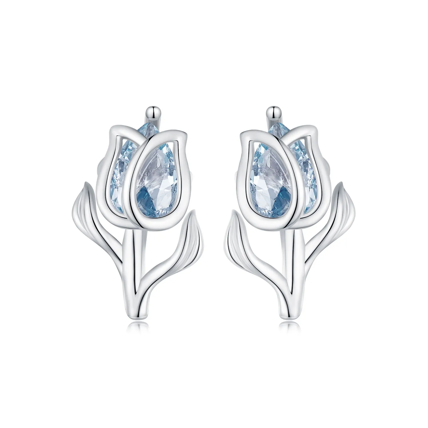 studuri de tip pandora cu motive de lalele bse873