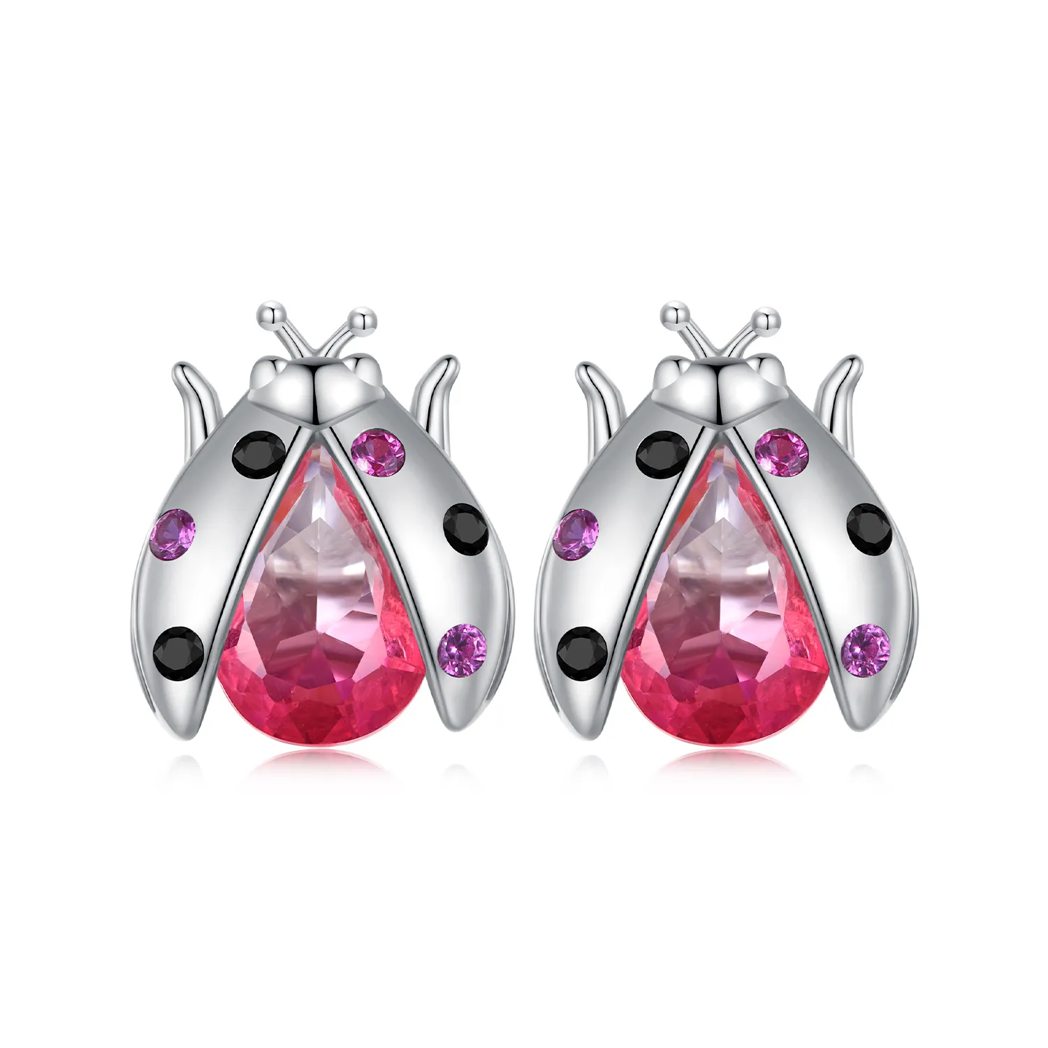 studuri pandora în stilul ladybug sce1634