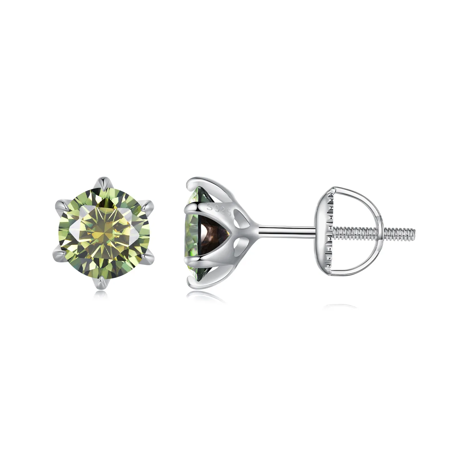 studurile de cercei de tip pandora cu emerald moissanite mse025 lgn