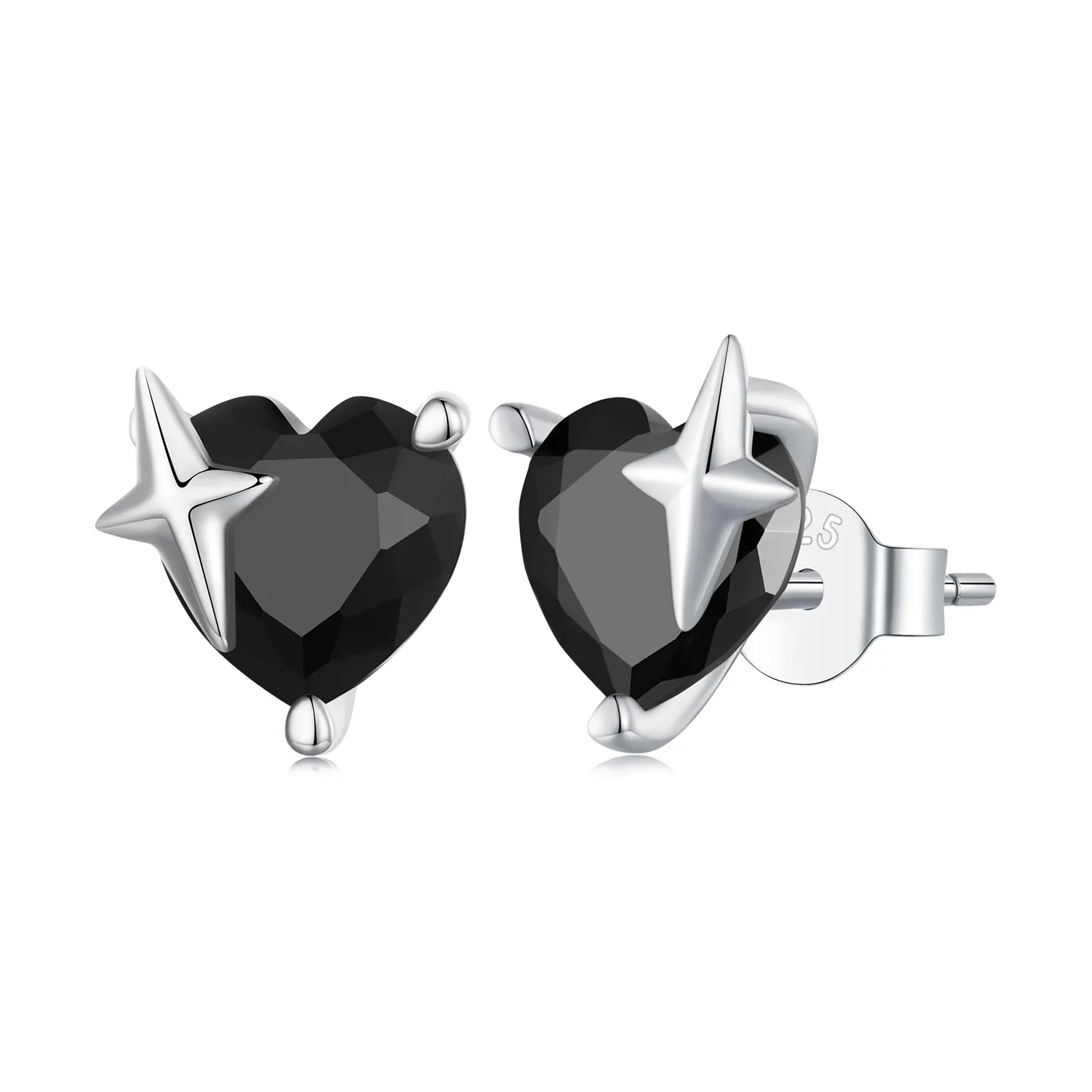 Studurile pentru urechi în stil Pandora, cu inimioare retro - SCE1654