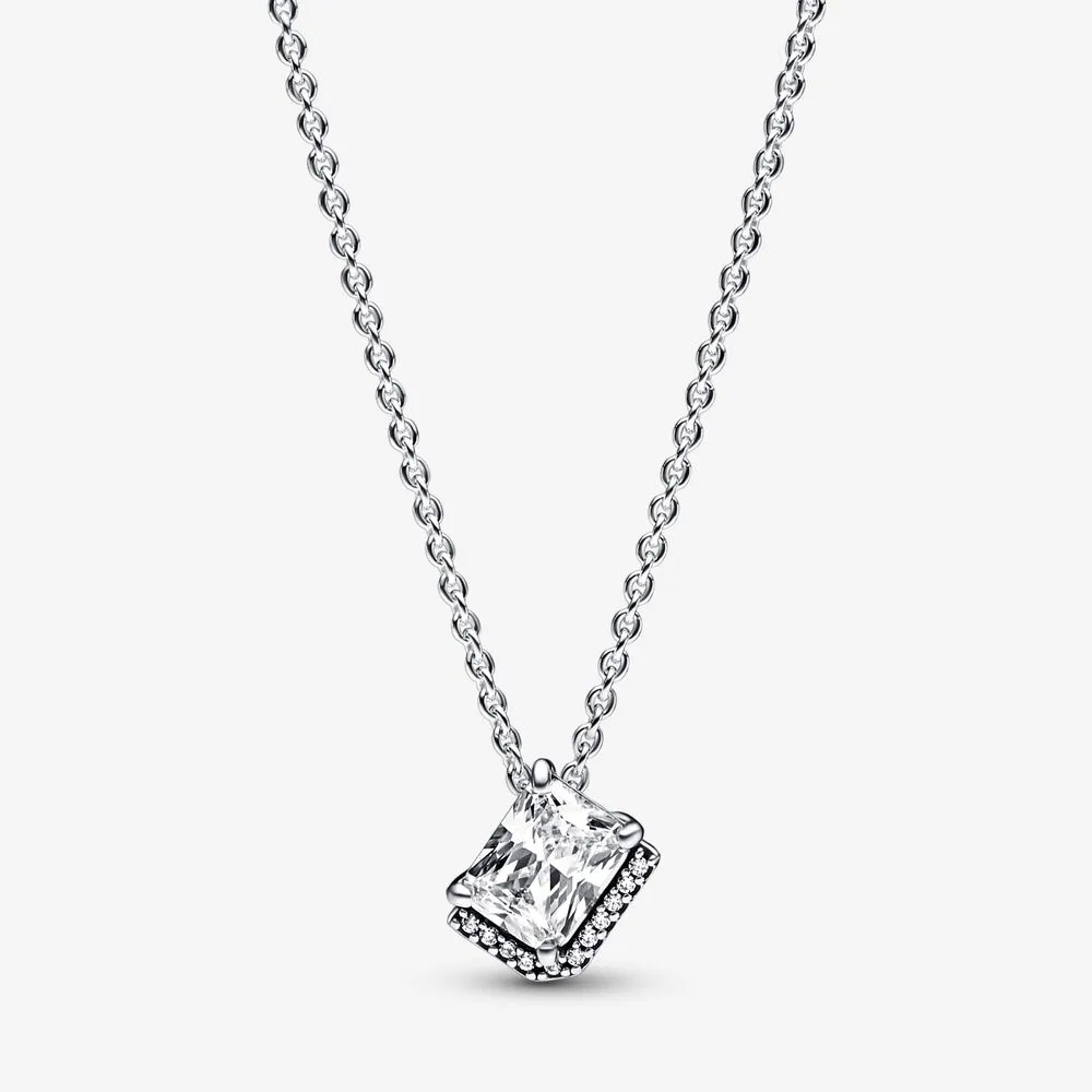 colier dreptunghiular sparkling halo collier 392388c01