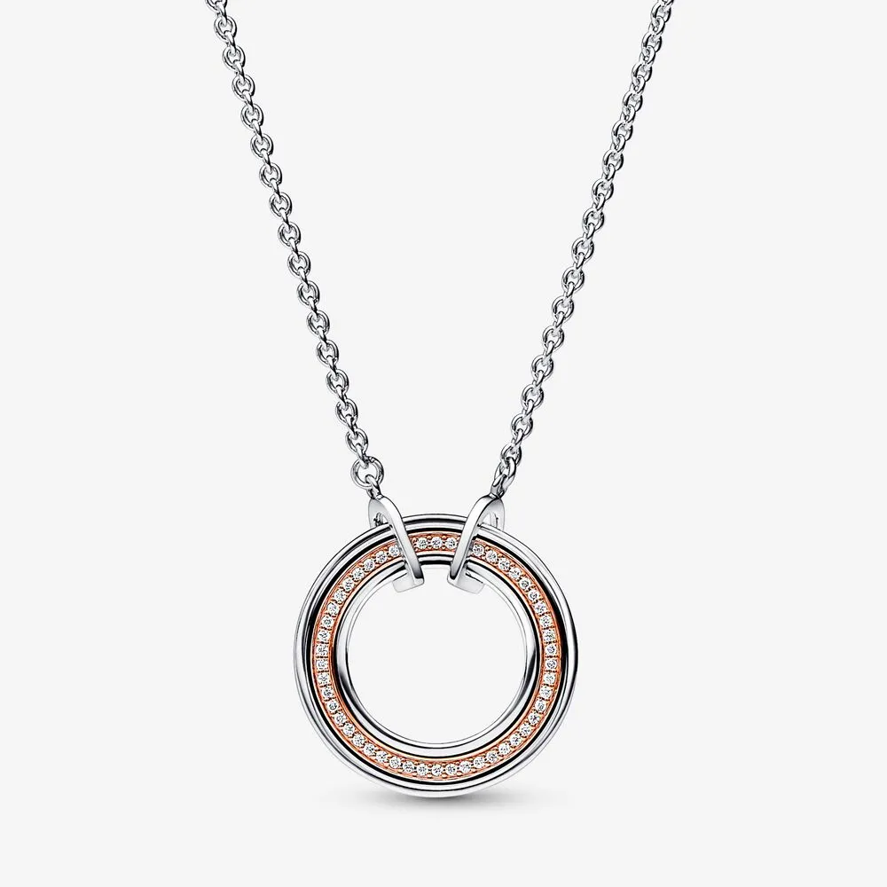 colier pandora signature cu logo și pavé în două tonuri 382772c01