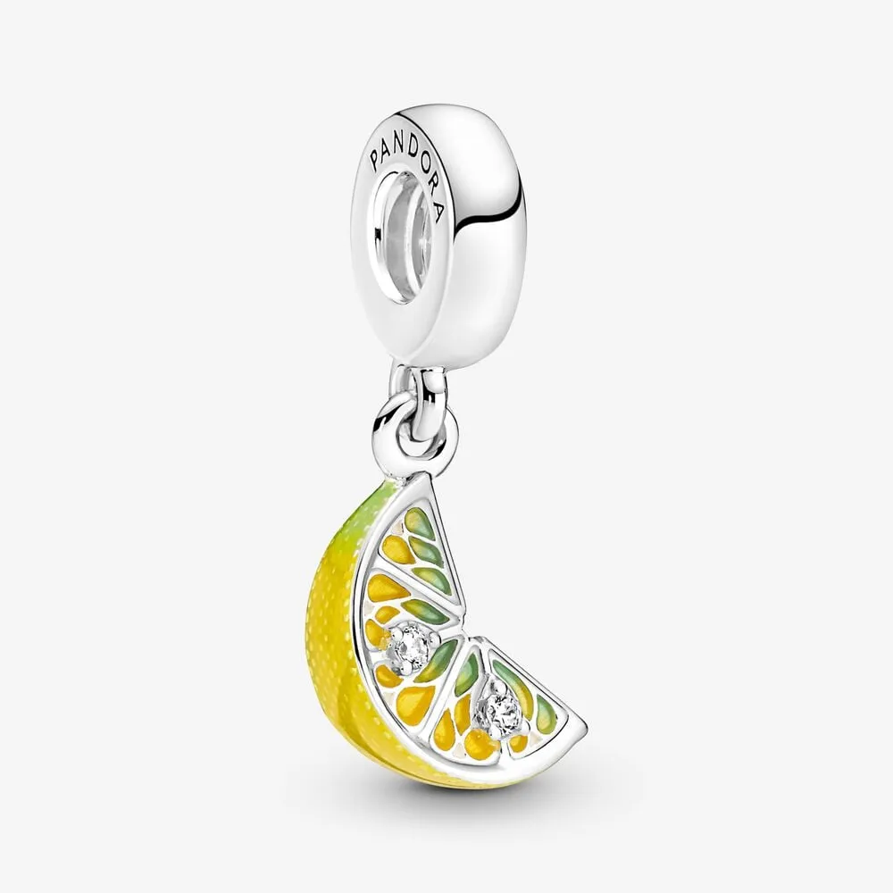 lemon slice sparkling fruit dangle charm 791696c01